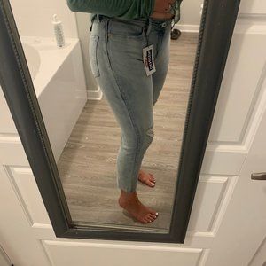 Levi's High Rise Ankle Slim Distressed Jeans
